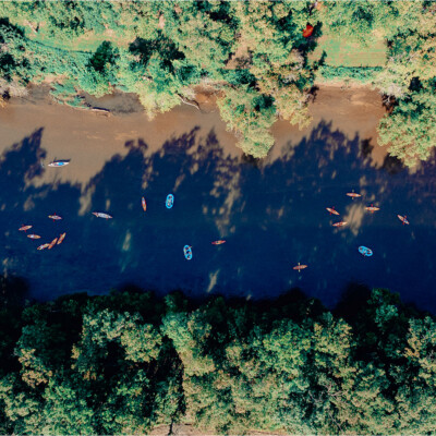 Blue springs ranch river areial