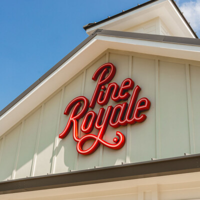 Pine royale clubhouse sign