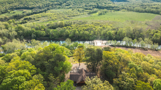 Blue springs river aerial 2