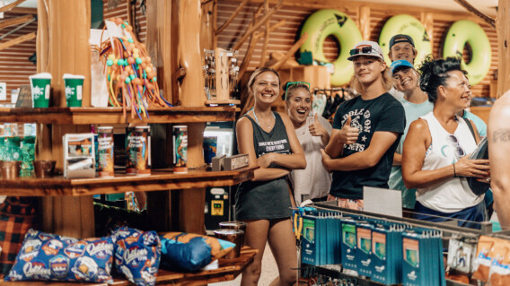 Ozark outdoors store with people